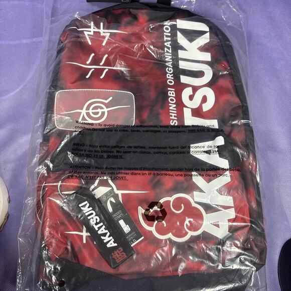 Naruto Shippuden Akatsuki Tie-Dye Backpack - New J5 - Picture 1 of 4